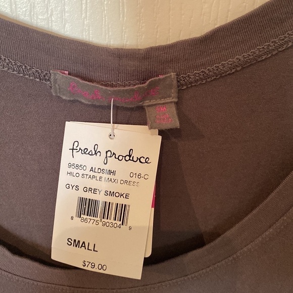 Fresh produce size small gray smoke hi low maxi dress NWT - Picture 2 of 6